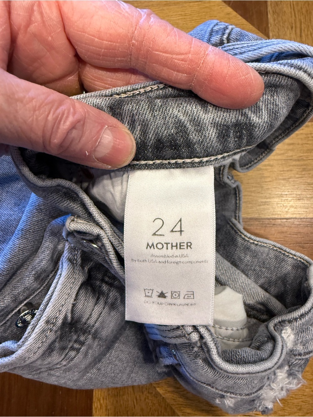 MOTHER THE SCRAPPER CUFF ANKLE FRAY IN SHADOWS IN THE GRASS Sz 24 - Picture 5 of 12